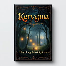 A unique and enchanting book cover design for the title 'Kerygma', with the subtitle 'Thuthlung thar hrilhfiahna'