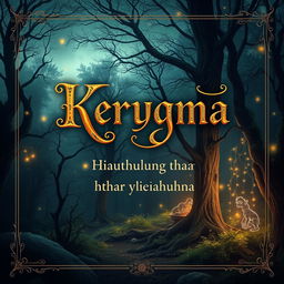 A unique and enchanting book cover design for the title 'Kerygma', with the subtitle 'Thuthlung thar hrilhfiahna'