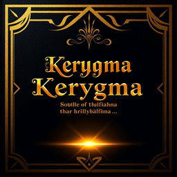 A striking and original book cover design for 'Kerygma' featuring the subtitle 'Thuthlung thar hrilhfiahna'