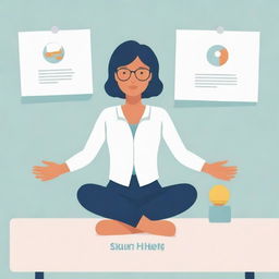 Illustration of a person demonstrating self-help based on fundamental concepts