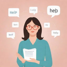 Illustration of a person demonstrating self-help based on fundamental concepts