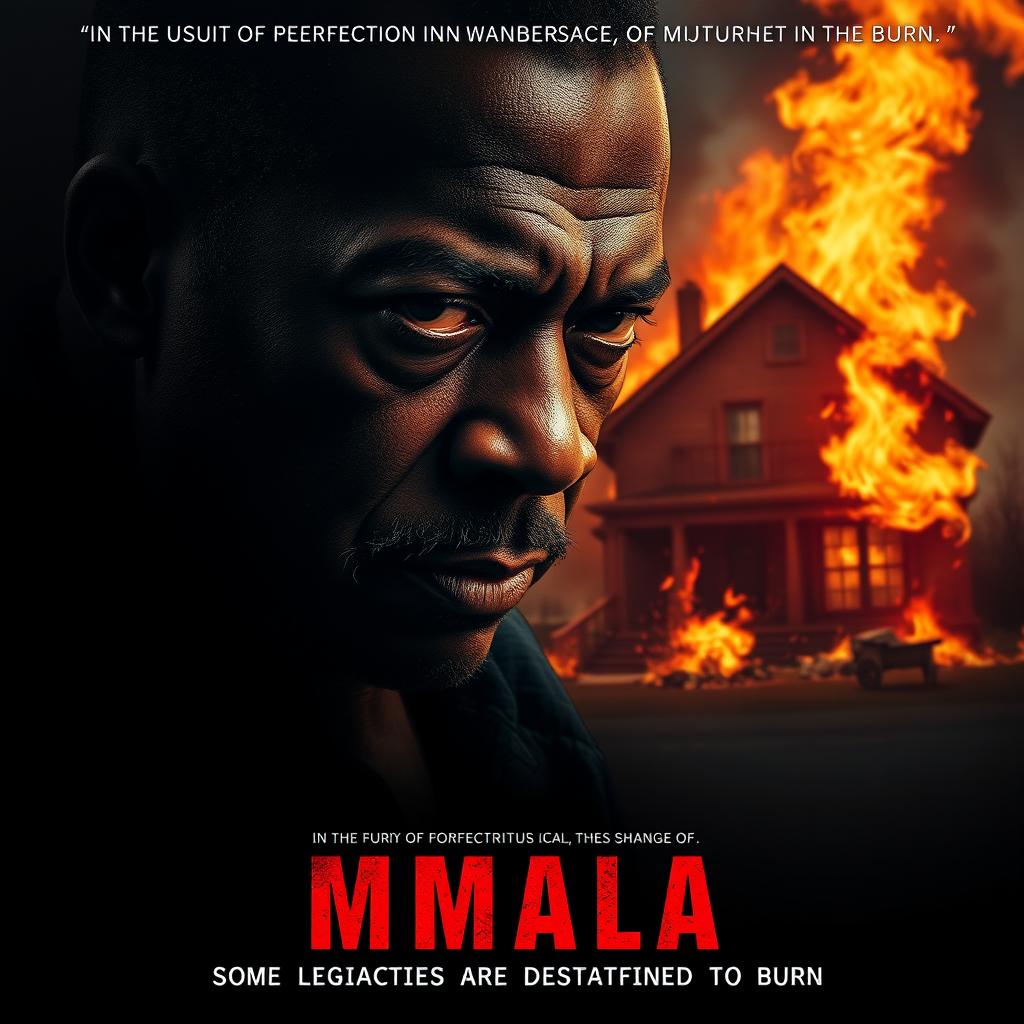 A powerful and dramatic movie poster for the film titled 'MMALA'