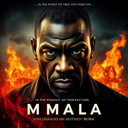 A powerful and dramatic movie poster for the film titled 'MMALA'