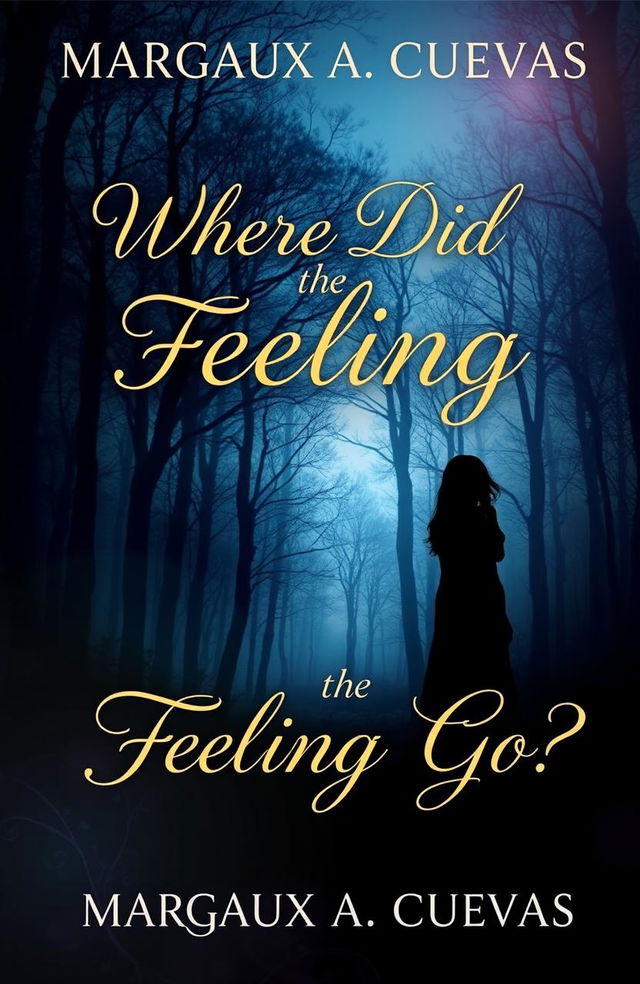 A captivating book cover design for a novel titled "Where Did the Feeling Go?" by Margaux A