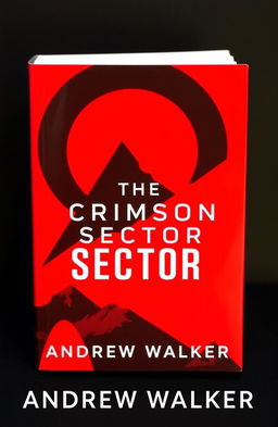 A modern book cover for 'THE CRIMSON SECTOR' by ANDREW WALKER