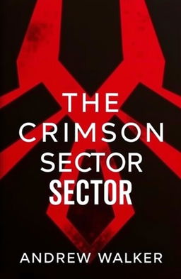 A modern book cover for 'THE CRIMSON SECTOR' by ANDREW WALKER