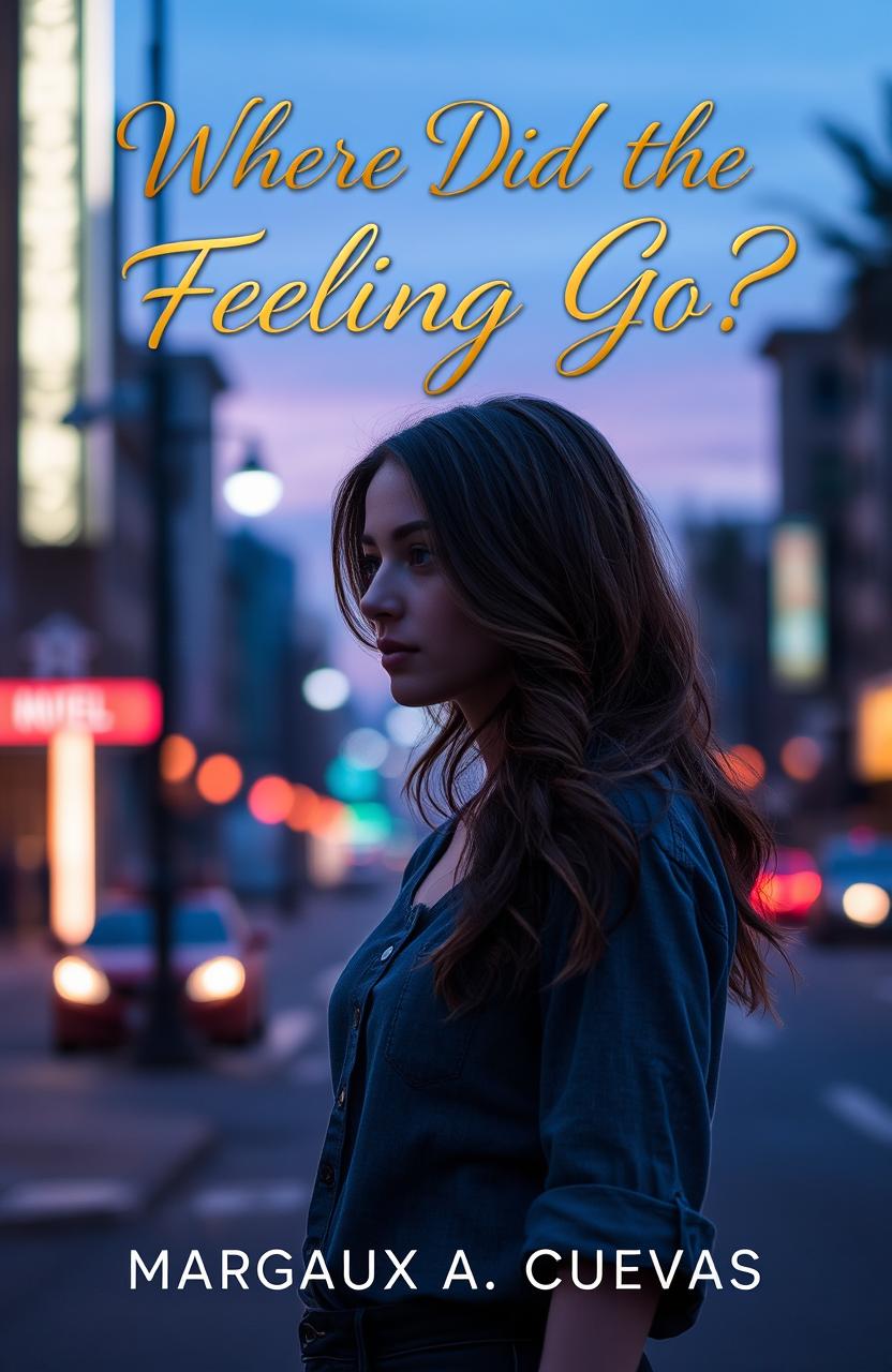 A book cover for a novel titled "Where Did the Feeling Go?" by Margaux A