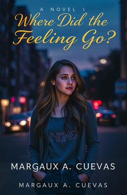 A book cover for a novel titled "Where Did the Feeling Go?" by Margaux A