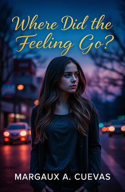 A book cover for a novel titled "Where Did the Feeling Go?" by Margaux A