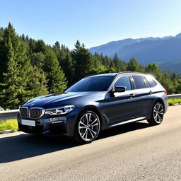 A sleek BMW xDrive40d, showcasing its luxurious and sporty design