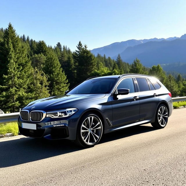 A sleek BMW xDrive40d, showcasing its luxurious and sporty design