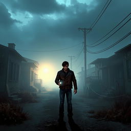 A haunting scene inspired by the video game Silent Hill 2 for PlayStation, featuring a foggy, eerie atmosphere