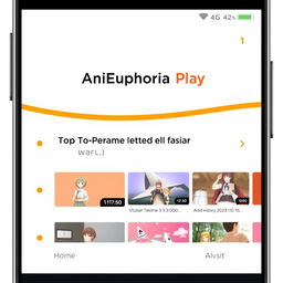 A digital mockup of a video platform's main page with a white theme and a prominent orange line running across the top