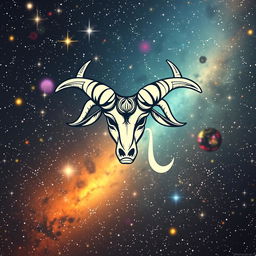 An artistic representation of the Zodiac sign Taurus, depicted through a bold and dynamic design