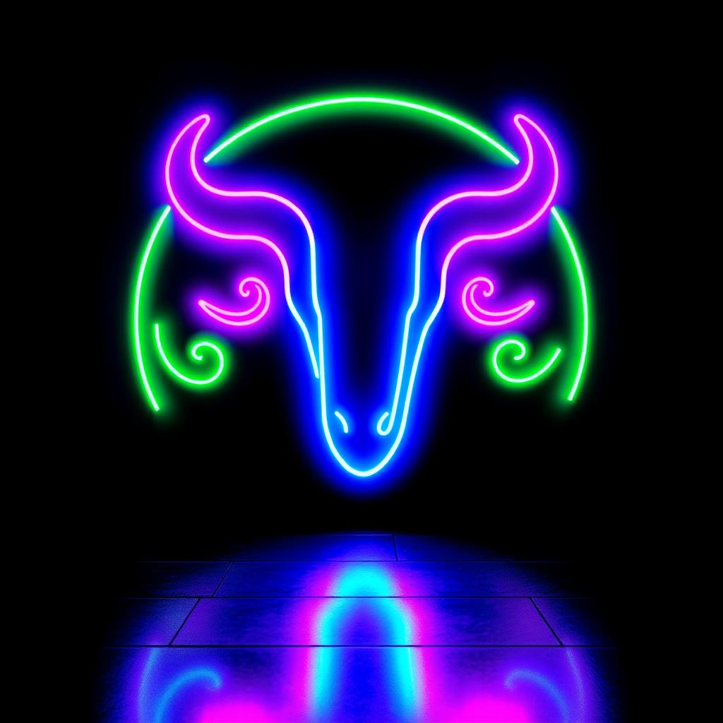 Neon Taurus store Zodiac Signs and Neon Astrology Tempered Glass Wall Art, Neon Astrology Signs Glass Wall Art