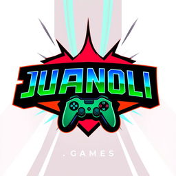 A dynamic and eye-catching logo design for a gaming brand named 'JUANOLI R