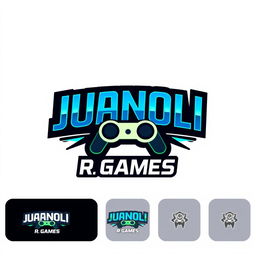 A dynamic and eye-catching logo design for a gaming brand named 'JUANOLI R