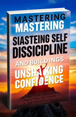 A visually appealing book cover design for 'Mastering Self-Discipline and Building Unshakable Confidence: A Practical Guide for Adults'