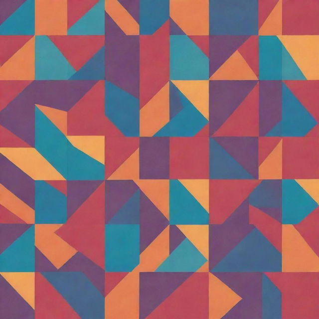 Create an image of tessellating quadrilaterals with varying shades of color for depth and pattern.