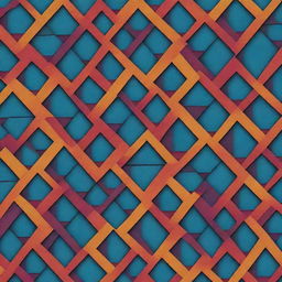 A pattern of tessellating quadrilaterals, each uniquely designed with intricate details and vibrant colors, forming an interesting geometric artwork.