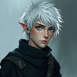 A low-height, agile half-elf named Eryndor, around 1