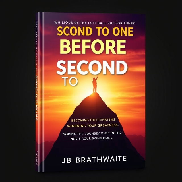 A motivational book cover for 'Second to One before Second to None: Becoming the Ultimate #2 While Owning Your Greatness' by JB Brathwaite