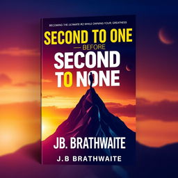 A motivational book cover for 'Second to One before Second to None: Becoming the Ultimate #2 While Owning Your Greatness' by JB Brathwaite