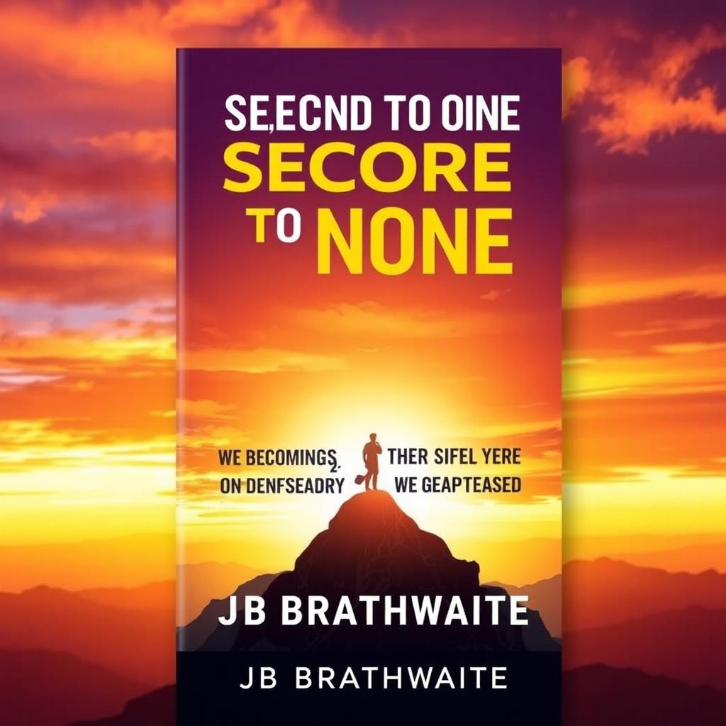 A motivational book cover for 'Second to One before Second to None: Becoming the Ultimate #2 While Owning Your Greatness' by JB Brathwaite