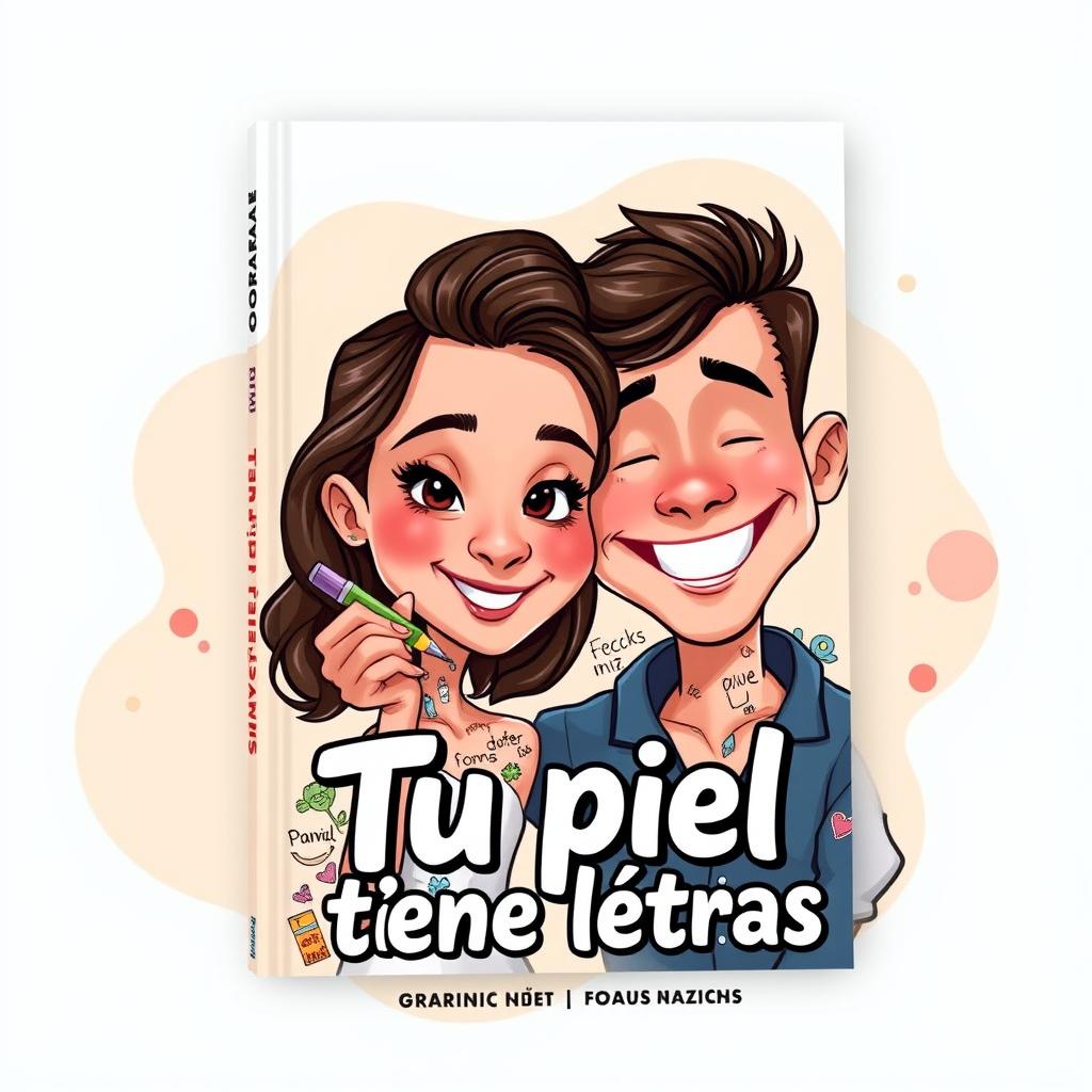 A modern and captivating book cover for the graphic novel titled "Tu piel tiene letras"