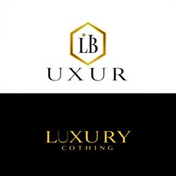 A sleek and sophisticated logo design for a luxury clothing brand, incorporating elegant typography and a stylish emblem