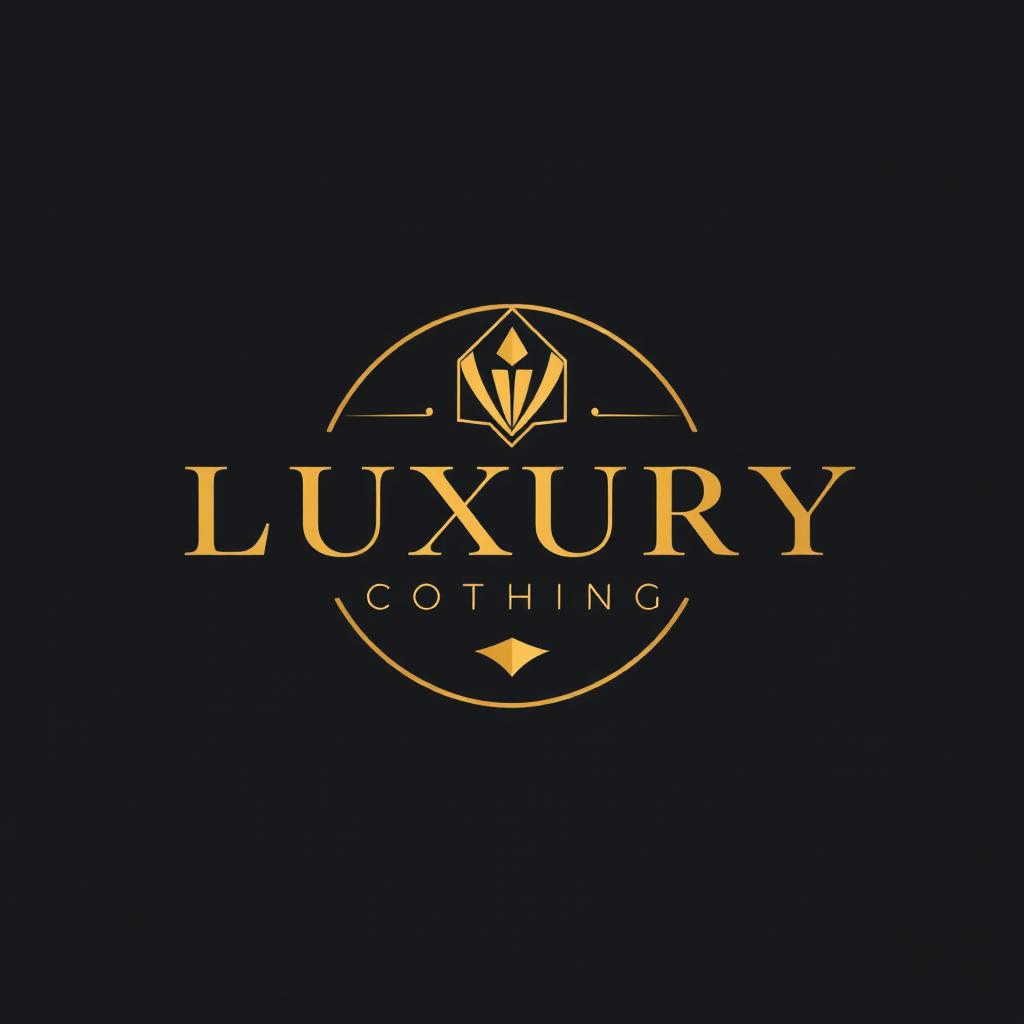 A sleek and sophisticated logo design for a luxury clothing brand, incorporating elegant typography and a stylish emblem