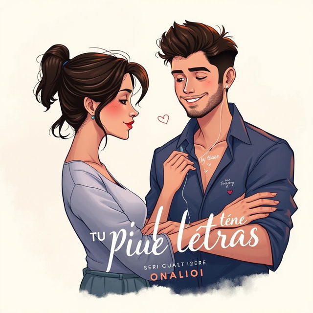 A modern and visually stunning book cover for the graphic novel titled "Tu piel tiene letras"
