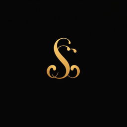 A sophisticated logo design for a luxury clothing brand, featuring an elegant monogram with intertwining letters, set against a rich, textured background