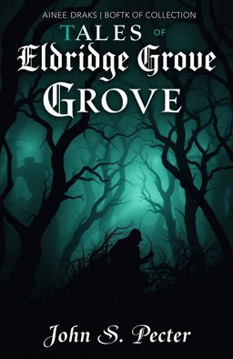 A chilling book cover for a collection titled 'Tales of Eldridge Grove', by John S