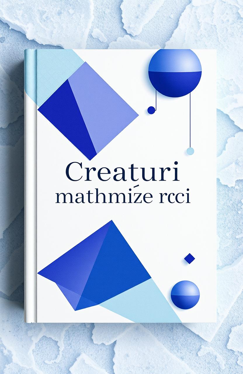 A visually striking cover for a poetry book titled 'Creaturi matematice reci'