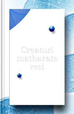 A visually striking cover for a poetry book titled 'Creaturi matematice reci'