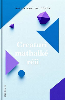 A visually striking cover for a poetry book titled 'Creaturi matematice reci'