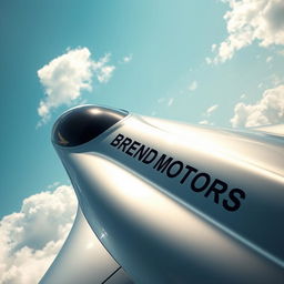 A sleek, modern jet featuring the name 'BREND MOTORS' prominently displayed on the body