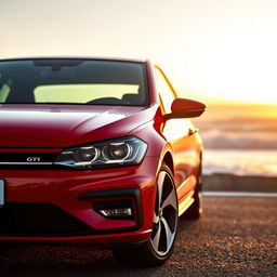 A sleek and sporty Volkswagen Polo GTI, showcasing its distinct aggressive styling and dynamic design