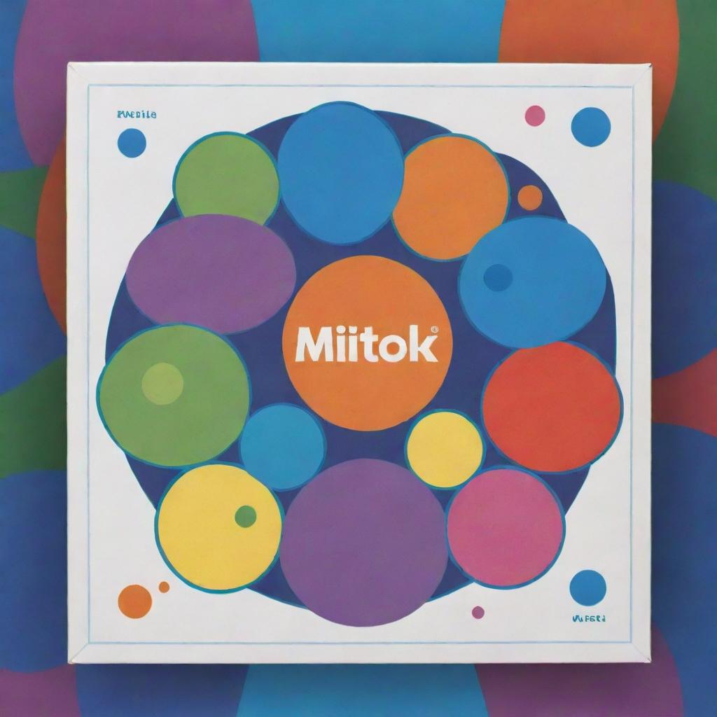 A dynamic, vibrant game box design featuring various mitotic phases depicted by animated, playful cells in division. The cells, possibly smiling or interacting, are surrounded by a rainbow-colored cellular pattern. The box's central graphic is dominated by an engaging title.