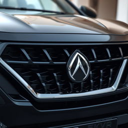 A close-up of a stylish SUV grill showcasing a modern and aggressive design