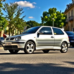 A classic 2001 Volkswagen Polo 6N2 GTI, showcasing its distinctive sporty design and features