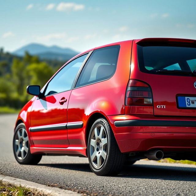 A detailed view of a 2001 Volkswagen Polo 6N2 GTI, showcasing its classic sporty design