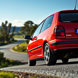 A detailed view of a 2001 Volkswagen Polo 6N2 GTI, showcasing its classic sporty design