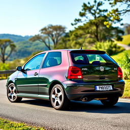 A detailed view of a 2001 Volkswagen Polo 6N2 GTI, showcasing its classic sporty design