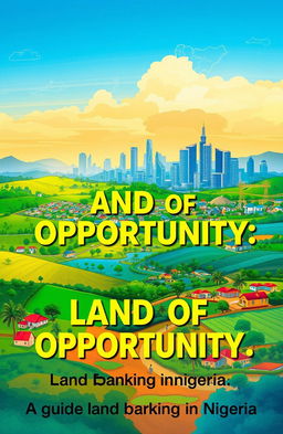 A vibrant landscape illustration of urban and rural Nigeria, prominently featuring the Abuja skyline in a colorful and rich scene