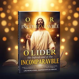 A visually striking book cover for 'O Líder Incomparável: Como a Liderança Inspirada em Jesus Pode Transformar sua Vida e Carreira, Independentemente de Crenças'