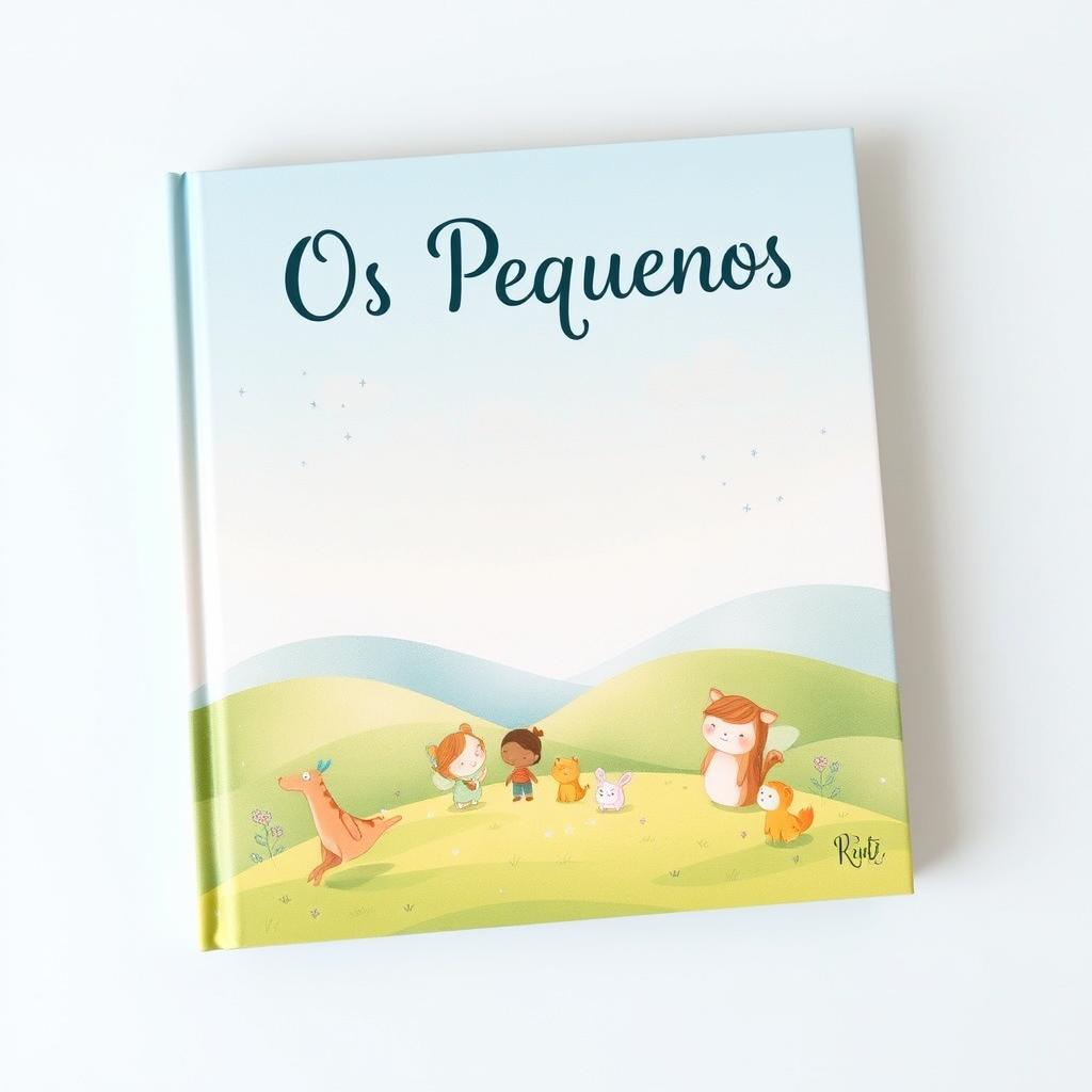 A captivating book cover for a fictional story titled 'Os Pequenos'