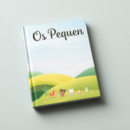 A captivating book cover for a fictional story titled 'Os Pequenos'