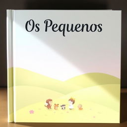 A captivating book cover for a fictional story titled 'Os Pequenos'